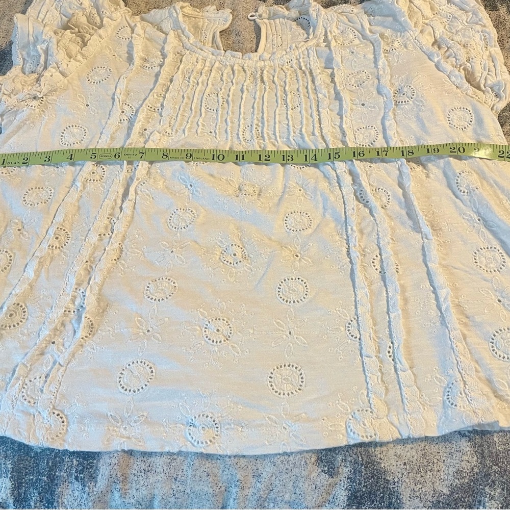 Anthropology Brand Boho White Eyelet Women's Top - Picture 4 of 5
